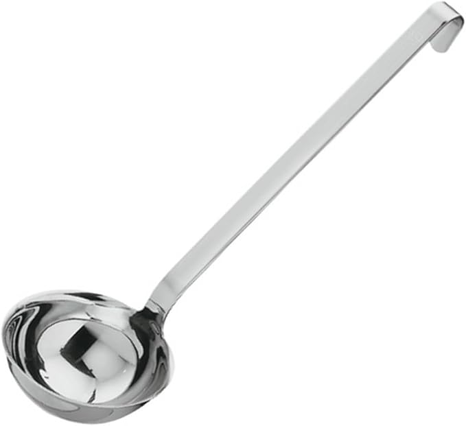 R철sle Stainless Steel Hooked Handle Ladle with Pouring Rim, 4.1-Ounce (10008)