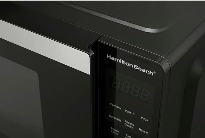 Hamiilton_Beach 0.9 Cu ft Countertop Microwave Oven, 900 Watts, Stainless Steel, New