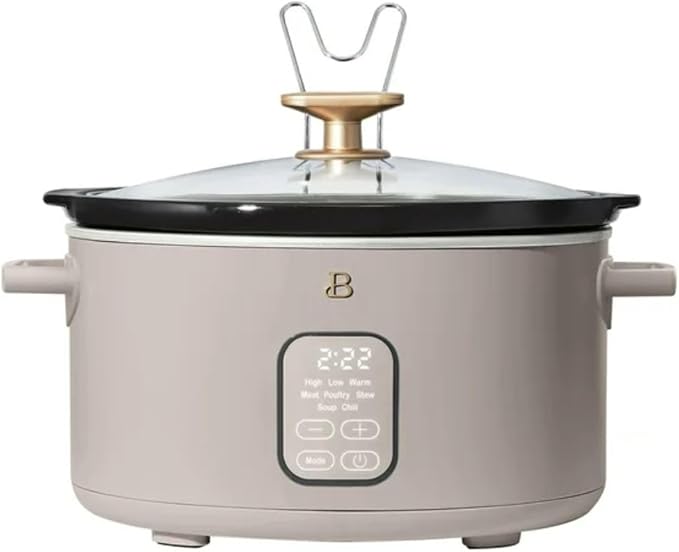 Beautiful 6?‘Quart Programmable Slow Cooker with 5 Presets, Keep?‘Warm, Touch Display & Dishwasher?‘Safe Pot