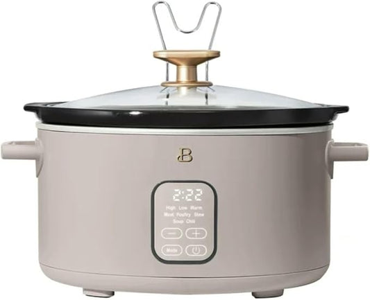 Beautiful 6?‘Quart Programmable Slow Cooker with 5 Presets, Keep?‘Warm, Touch Display & Dishwasher?‘Safe Pot