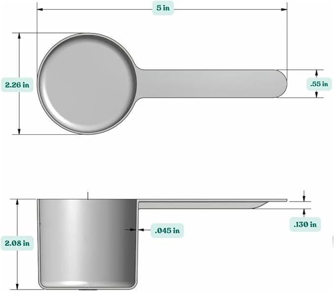 Supplement and Supply 1/2 Cup (4 Oz. | 118.4 mL) Long Handle Scoop for Coffee, Protein Powder, Pet Food, Spices, Grains, Dry Goods ??Food-Grade BPA-Free Plastic Measuring Spoon (Pack of 10)