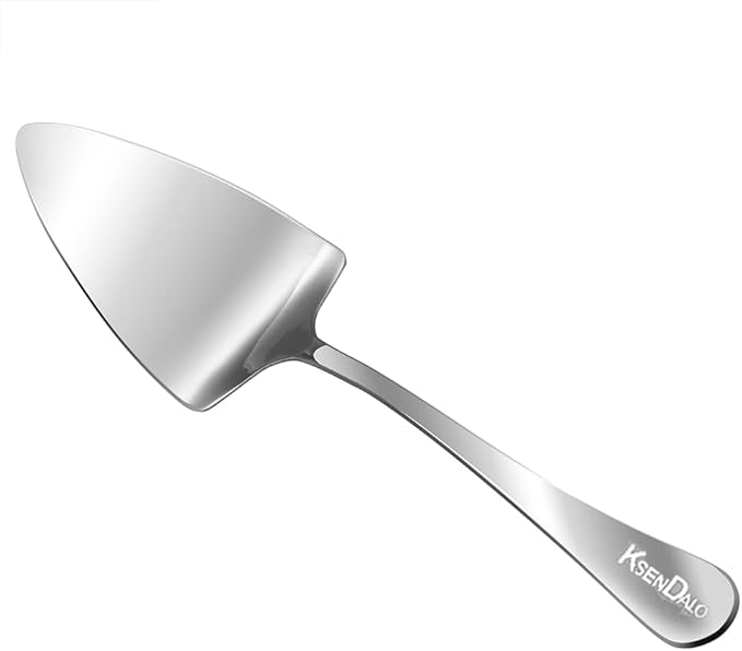 KSENDALO Pie Cake Server- Large Stainless Pie Spatula for Serving Cakes, Pies, Bizzas & Desserts for Wedding, Birthday & Parties