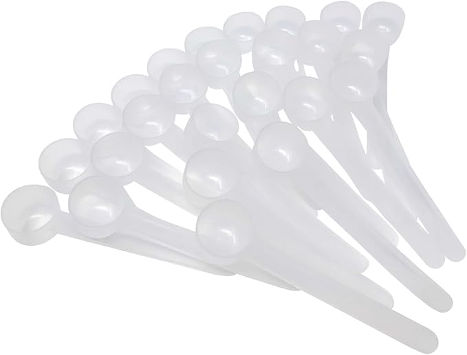 Supplement and Supply 2 Tsp (2/3 Tbsp | 10 mL) Long Handle Rounded Scoop for Coffee, Protein Powder, Pet Food, Spices, Grains, Dry Goods ??Food-Grade BPA-Free Plastic Measuring Spoon (Pack of 100)