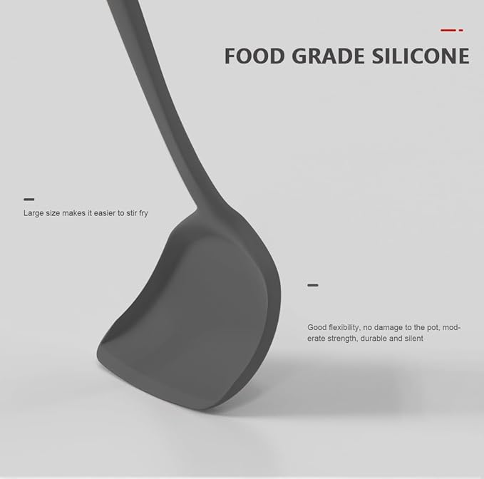 AOTHOD Silicone Cooking Utensils Set - 446째F Heat Resistant Kitchen Utensils,Spatula Sets,Turner Tongs,Spoon,Kitchen Utensil Gadgets Tools Set for Nonstick Cookware,Dishwasher Safe BPA Free (Gray)