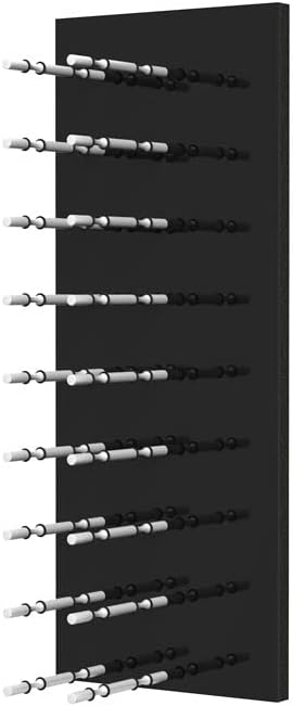 Ultra Wine Racks Fusion Wine Wall Label-Out (3 Foot, Double Deep, Black Acrylic, Satin Aluminum Peg) ??Modular Wine Rack for 18 Bottles, Easy Installation for Home Bar or Wine Cellar