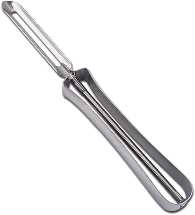Aniso Kitchen vegetable peeler Stainless steel rotary peeler for vegetable and carrot fruit竊똷ith ergonomic safety and control handle-Dishwasher Safety