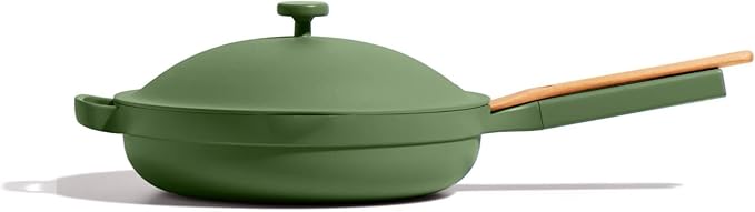 Our Place Large Always Pan | 12.5" Ceramic Pan with Modular Lid & Beechwood Spatula | Patented 10-in-1 Nonstick, Non-Toxic Cookware Made Without PFAS | Induction & Oven-Safe up to 450째F | Sage