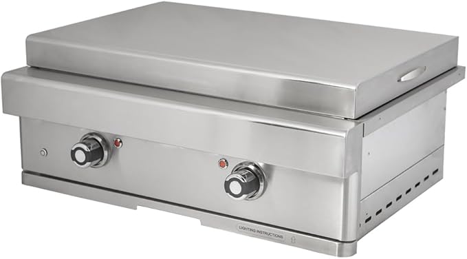 Turbo 32-inch 2-Burner Built-In Stainless Steel Teppanyaki Grill - Propane