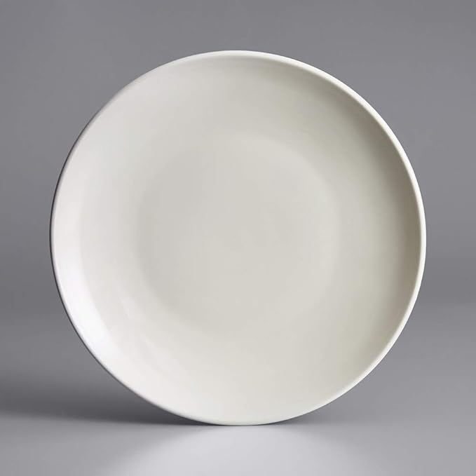Restaurant Value, Stoneware Coupe Shape Plate 6.5", Ivory White, Case of 36