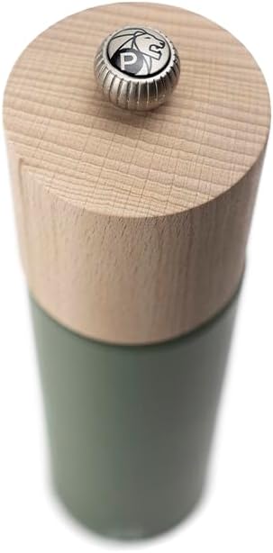 PEUGEOT - Boreal 21 cm/ 8" Pepper Mill - Classic Grind System - Made with PEFC Certified Beech Wood - Made in France - Fern Green