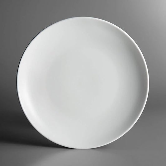 Restaurant Value, Stoneware Coupe Shape Plate 10.5", Matte White, Case of 12