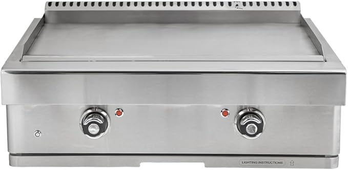 Turbo 32-inch 2-Burner Built-In Stainless Steel Teppanyaki Grill - Propane