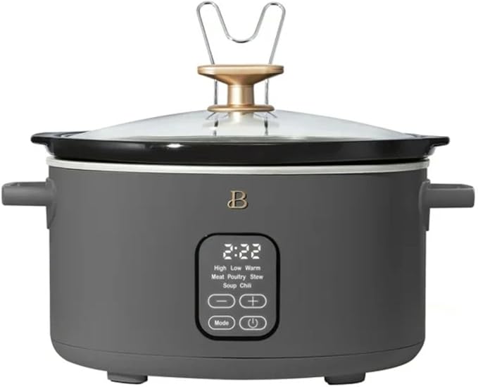 Beautiful 6?‘Quart Programmable Slow Cooker with 5 Presets, Keep?‘Warm, Touch Display & Dishwasher?‘Safe Pot