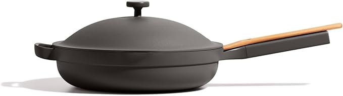 Our Place Large Always Pan | 12.5" Ceramic Pan with Modular Lid & Beechwood Spatula | Patented 10-in-1 Nonstick, Non-Toxic Cookware Made Without PFAS | Induction & Oven-Safe up to 450째F | Char