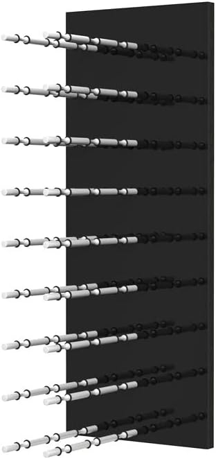 Ultra Wine Racks Fusion Wine Wall Label-Out (3 Foot, Triple Deep, Black Acrylic, Satin Aluminum Peg) ??Modular Wine Rack for 27 Bottles, Easy Installation for Home Bar or Wine Cellar