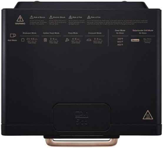 BALMUDA The Toaster Pro | Steam Oven Toaster | Compact Size 14.1?³W × 12.6?³D × 8.2?³H | 6 Modes: Shokupan, Golden Toast, Pizza, Croissant, Oven, Salamander Grill | (Baking Tray Sold Separately) | Black