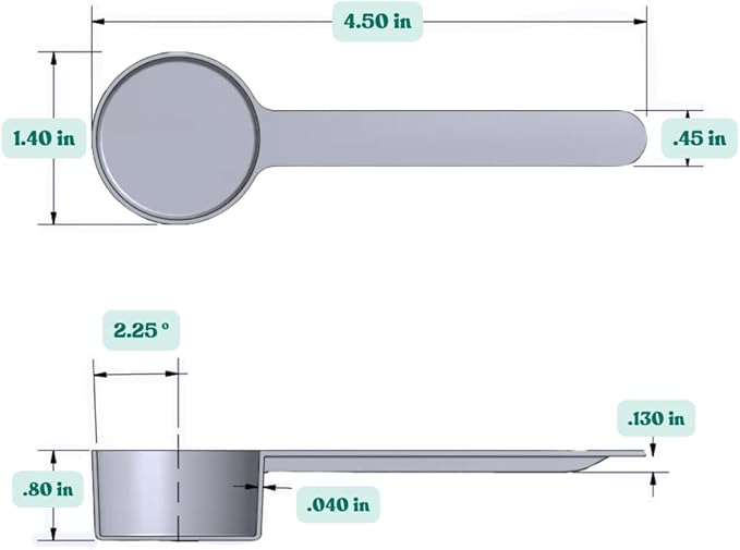 Supplement and Supply 18 mL (18 CC) Long Handle Scoop for Coffee, Protein Powder, Pet Food, Spices, Grains, Dry Goods ??Food-Grade BPA-Free Plastic Measuring Spoon (Pack of 10)
