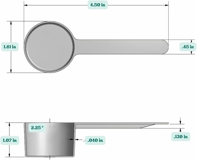 Supplement and Supply 2 Tbsp (1 Oz. | 6 Tsp | 29.6 mL) Long Handle Scoop for Coffee, Protein Powder, Pet Food, Spices, Grains, Dry Goods ??Food-Grade BPA-Free Plastic Measuring Spoon (Pack of 100)