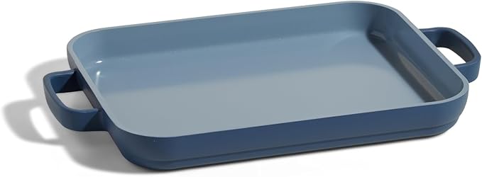 Our Place Mini Griddle Pan | 9" (2 Qt) Nonstick Ceramic Griddle Pan for Stovetop & Oven | PFAS-Free, Oven-Safe up to 450째F, Easy-Grip Handles | Blue Salt