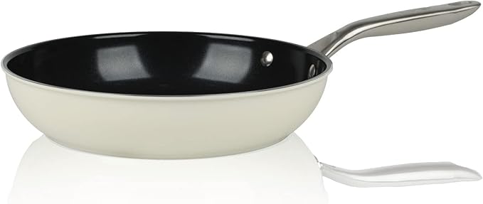 TeChef Collection 10" Ceramic Nonstick Frying Pan Skillet, Nontoxic - Free of PFAS, PFOA, PTFE, Made in Korea (10-in)