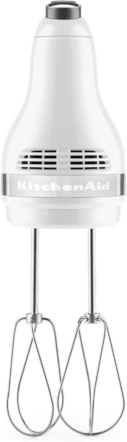 KitchenAid KHM512WH 5-Speed Ultra Power Hand Mixer, White, 8x7x5 (Pack of 2)