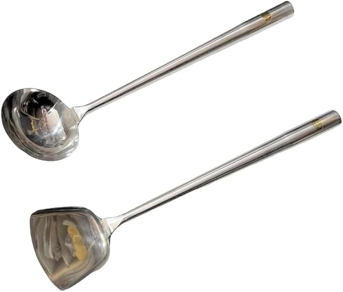 Sunrise All Stainless Steel Wok Shovel and Ladle Set #2