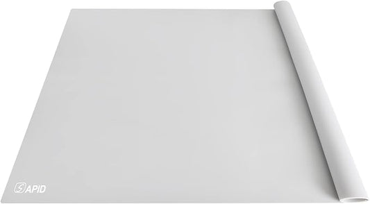 Extra Large Silicone Mat 36" x 24" Place Mats, Heat Resistant Mat for Kitchen Countertop Protector, Thick Placemats Washable Silicone Mats for Kitchen Counter Mat Dining Table Mat, Grey, Sapid