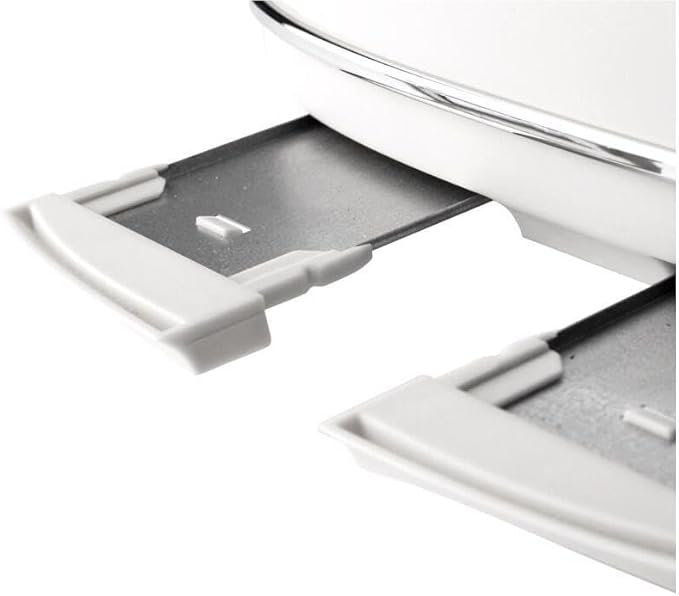 HADEN Heritage Toaster with Extra Wide Slots, 1500-Watt, Ivory & Chrome - Retro Stainless Steel Design with Self-Centering Function, Adjustable Browning Control & Removable Crumb Tray
