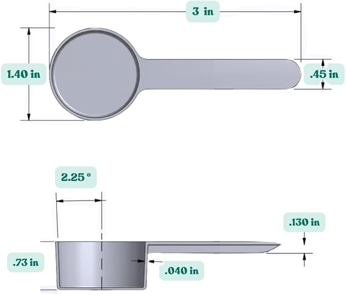 Supplement and Supply 1 Tbsp (1/2 Oz. | 3 Tsp | 14.8 mL) Scoop for Coffee, Protein Powder, Pet Food, Spices, Grains, Dry Goods ??Food-Grade BPA-Free Plastic Measuring Spoon (Pack of 25) Short Handle