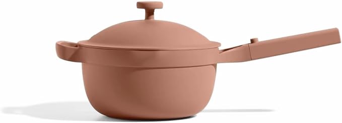 Our Place Mini Perfect Pot | 2.5 Qt Ceramic Pot with Lid & Spatula | Patented 8-in-1, PFAS-Free Nonstick, Non-Toxic Cookware | Induction & Oven-Safe up to 450째F | Spice
