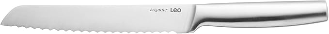 BergHOFF Legacy 11Pc Knife Block Set, Stainless Steel Sharp Blade Kitchen Knives, Wood Block, Cutting Boards, Sharpener, Anti-skid Base, Hollow Handle, Magnet for Scissors, Seamless Construction