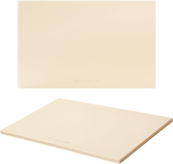 ROCKSHEAT Pizza Stone, Rectangular Extra Large 22" x 14" x 0.6" Pizza Stones for Oven Grill BBQ, Industrial Commercial Heavy Duty Cordierite Baking Stone for Pizza Bread, Outdoor Pizza Accessories