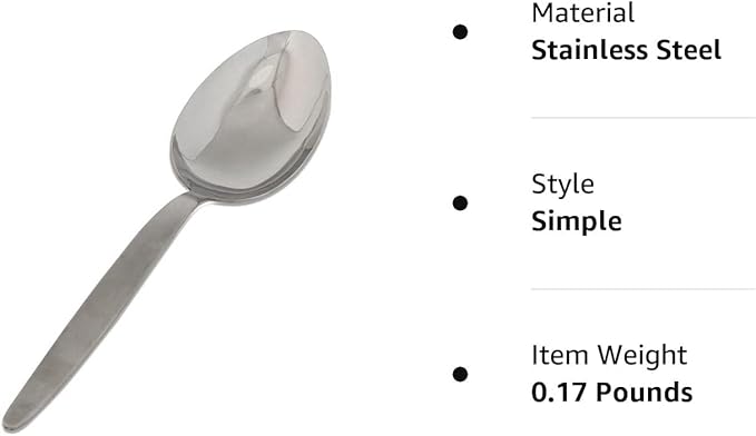 2-Pack Chef Kunz Spoon |18/10 Stainless Steel Serving Spoons | 9 Inch Basting Quenelle Chef Cooking Utensils Dinner Plating Spoon