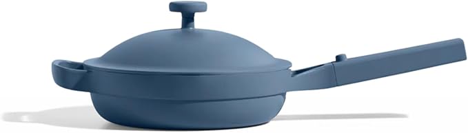 Our Place Mini Always Pan | 8.5" Ceramic Pan with Modular Lid & Beechwood Spatula | Patented 10-in-1 Nonstick, Non-Toxic Cookware Made Without PFAS | Induction & Oven-Safe up to 450째F | Blue Salt