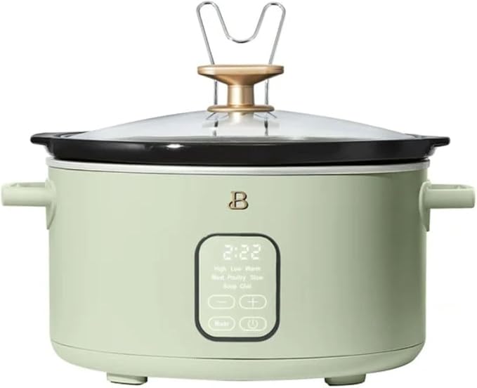 Beautiful 6?‘Quart Programmable Slow Cooker with 5 Presets, Keep?‘Warm, Touch Display & Dishwasher?‘Safe Pot