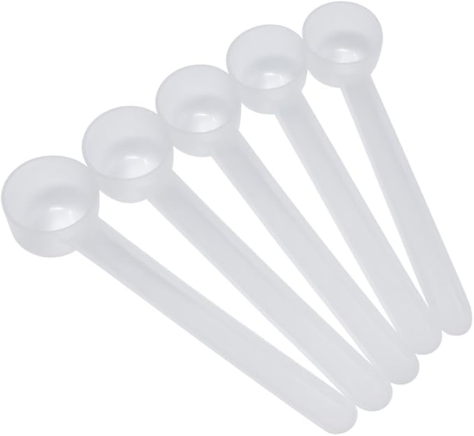 Supplement and Supply 2 Tsp (2/3 Tbsp | 10 mL) Long Handle Rounded Scoop for Coffee, Protein Powder, Pet Food, Spices, Grains, Dry Goods ??Food-Grade BPA-Free Plastic Measuring Spoon (Pack of 5)