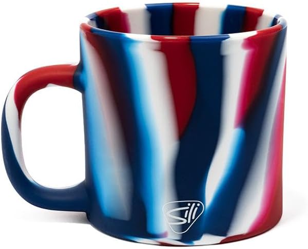 Silipint 16oz Silicone Coffee Mug ??Unbreakable Dishwasher Safe Microwave Oven & Freezer Compatible Travel Mug ??Non-Toxic Reusable Cup for Hot Coffee Tea or Cold Drinks (The Patriot)