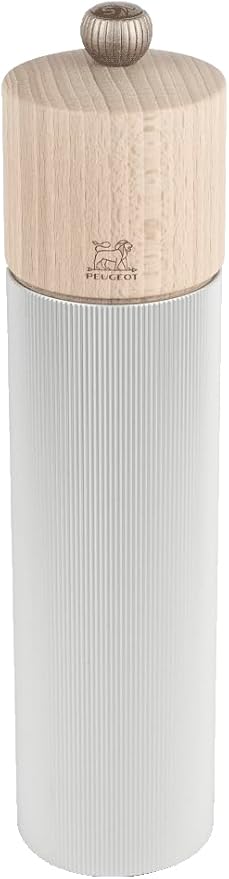 Manual Salt Mill in Aluminium and Wood, Natural, 8,66in
