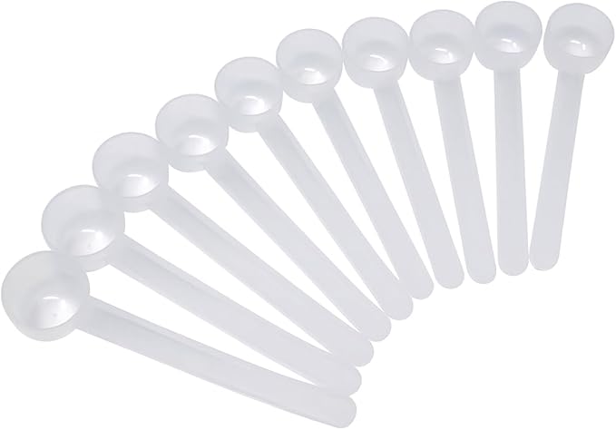 Supplement and Supply 2 Tsp (2/3 Tbsp | 10 mL) Long Handle Rounded Scoop for Coffee, Protein Powder, Pet Food, Spices, Grains, Dry Goods ??Food-Grade BPA-Free Plastic Measuring Spoon (Pack of 10)