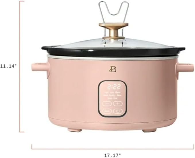 Beautiful 6?‘Quart Programmable Slow Cooker with 5 Presets, Keep?‘Warm, Touch Display & Dishwasher?‘Safe Pot