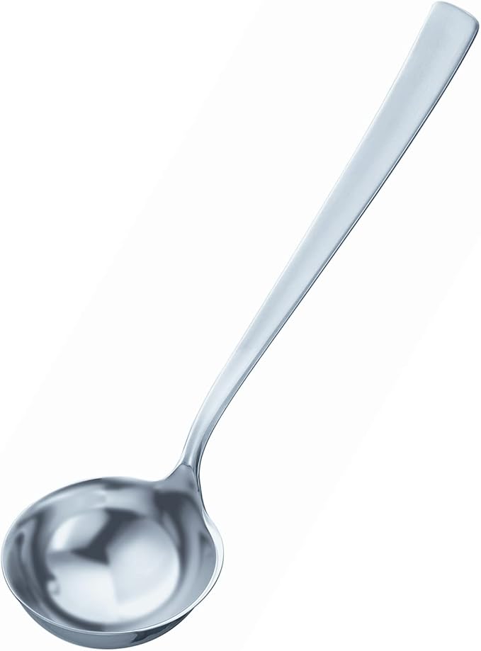 R철sle Stainless Steel Serving Ladle, Flat Handle, 2.7-Ounce