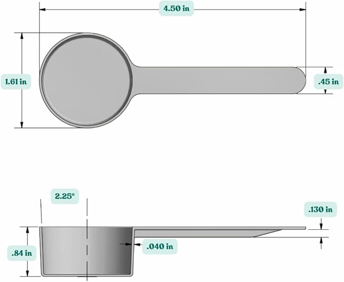Supplement and Supply 1.5 Tbsp (23 mL) Long Handle Scoop for Coffee, Protein Powder, Pet Food, Spices, Grains, Dry Goods ??Food-Grade BPA-Free Plastic Measuring Spoon (Pack of 25)