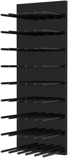 Fusion Wine Wall Cork-Out (3 Foot, Black Acrylic, Matte Black Peg, Stores 27 Bottles) ??Modular Wine Rack for Easy Install in Home Bar or Wine Cellar