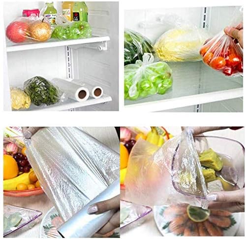14" X 20" Plastic Produce Bag on a Roll, Bread and Grocery Clear Bag, 350 Bags/Roll (10 Rolls)