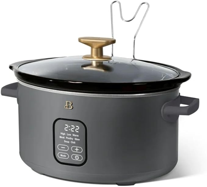 Beautiful 6?‘Quart Programmable Slow Cooker with 5 Presets, Keep?‘Warm, Touch Display & Dishwasher?‘Safe Pot