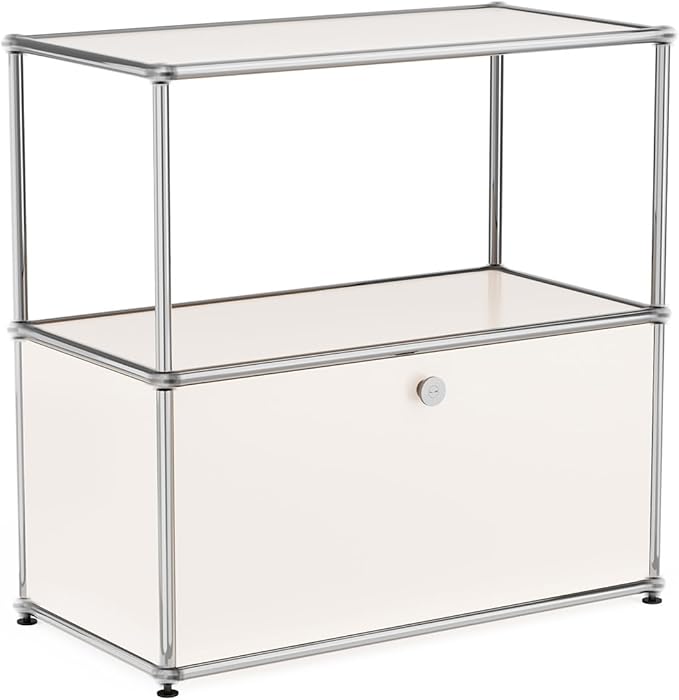 Modern Storage Cabinet Pantry Cabinet Versatile Free-Standing Organizer for Kitchen, Home, Office, Garage (White, D-15 D x 30" W x 29" H (1 Door))