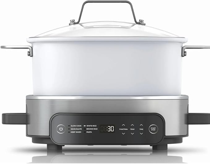 Ninja Foodi PossibleCooker 6.5Qt PRO Plus 10-in-1 Smart Cook System - Multi-Function Rice Cooker, Slow Cooker, Sous Vide with Thermometer - Electric Pot for Kitchen Appliances (6.55)