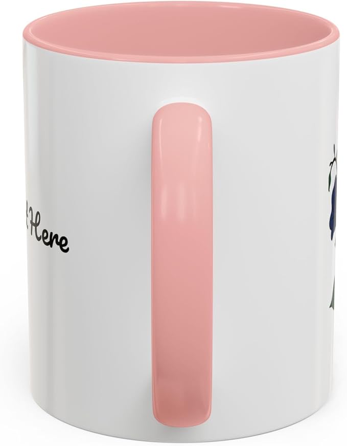 Customizable Coffee Mug with Birth Flower and personalized text for gift, birthdays, teachers, grandparents and many more