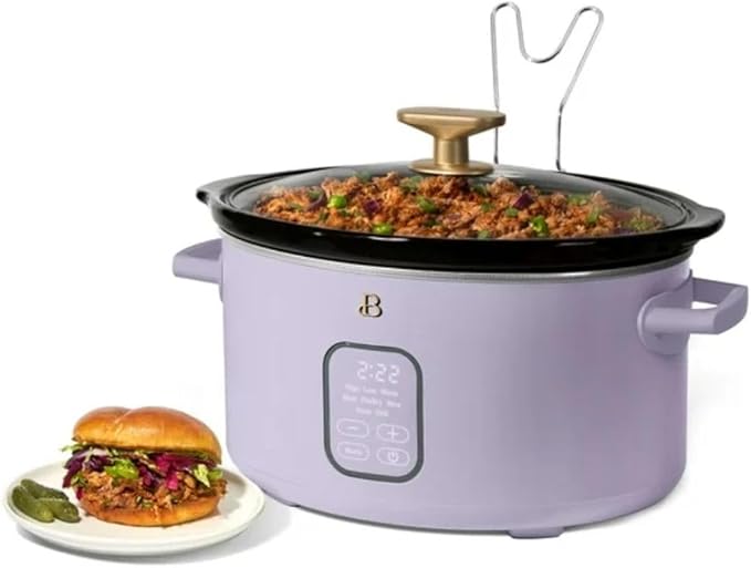 Beautiful 6?‘Quart Programmable Slow Cooker with 5 Presets, Keep?‘Warm, Touch Display & Dishwasher?‘Safe Pot