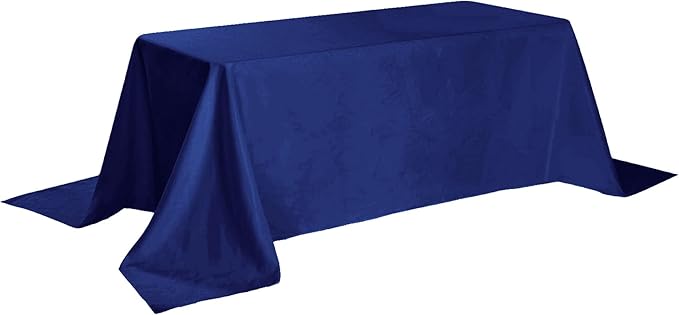 6 Pack Royal Blue Tablecloth 90 x 132 Inch Table Cloth for 6 Foot Rectangle Tables, Wrinkle Resistant Washable Polyester Fabric Table Covers for Party, Wedding,Dining,and Banquet